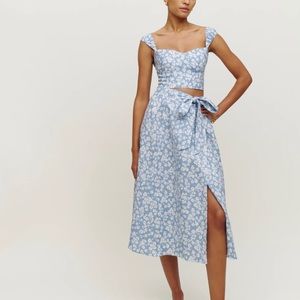 Reformation Clyde Linen Two Piece 4 Petite NWT Sofie